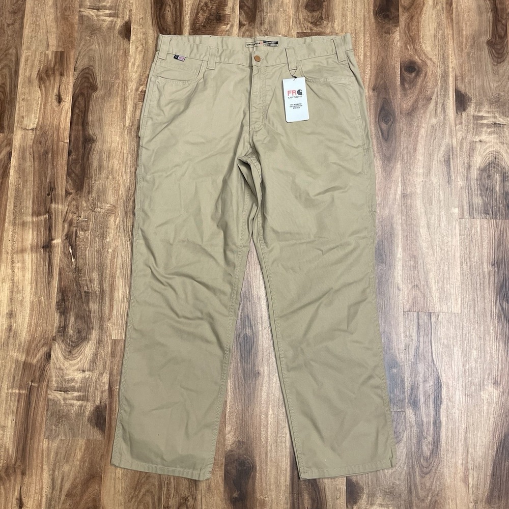 Carhartt FR CAT 2 Relaxed Pants Men 40x32 FLAME RESISTANT Khakli BN2517-FRM NWT